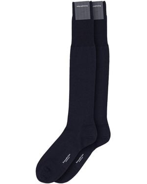 ZEGNA Merino Wool Blend Bipack Socks - Blue