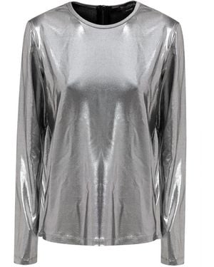 Tom Ford Metallic Longsleeve Top - Grey