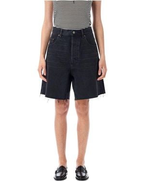 Saint Laurent Vendôme Denim Bermuda Shorts - Blue