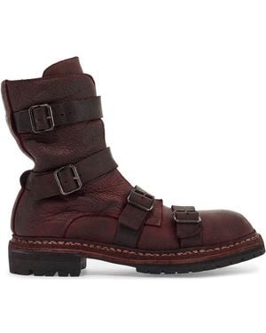 Guidi Dark Horse Leather Boots With Adjustable Straps - Brown