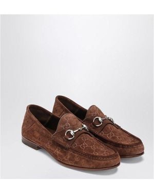 Gucci Horsebit 1953 Suede Loafer - White