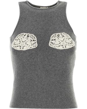 Magda Butrym Cashmere Tank Top - Gray