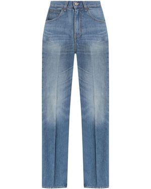 Victoria Beckham Jean Julia Trousers With Label - Blue