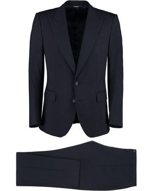 Dolce & Gabbana Sicilia Wool Two-Pieces Suit - Blue