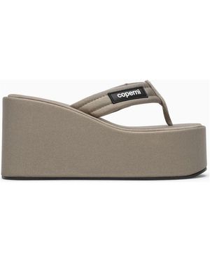 Coperni Wedge Sandal With Logo - White