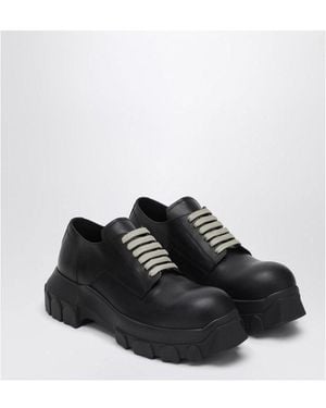 Rick Owens Lace Up Bozo Tractor Loafer - White