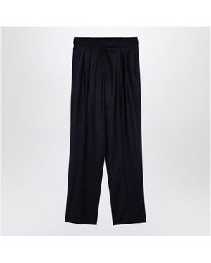 Stella McCartney Wool Pleated Pants - Blue