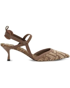 Fendi Colibrì Lite Slingbacks Court Shoes - Natural