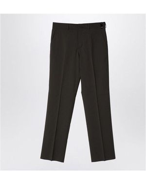 Fendi Dark Wool Pants - White