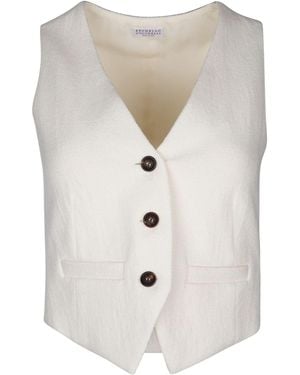 Brunello Cucinelli Gilet - White