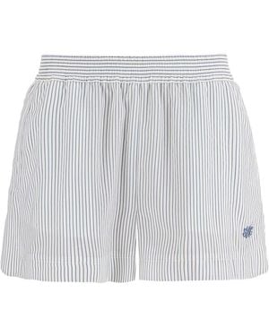 Stella McCartney Striped Silk Shorts - White