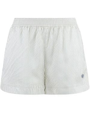 Stella McCartney Embroidered Silk Shorts - White