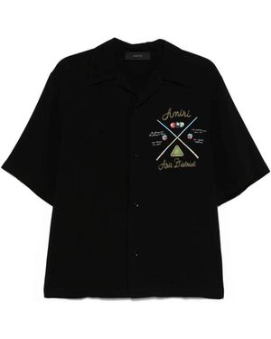 Amiri Pool Cue Bowling Shirt - Black