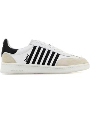 DSquared² Leather Boxer Trainers - White