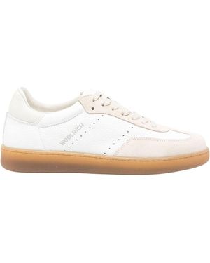 Woolrich Swing Court Suede Blubber Trainers - White
