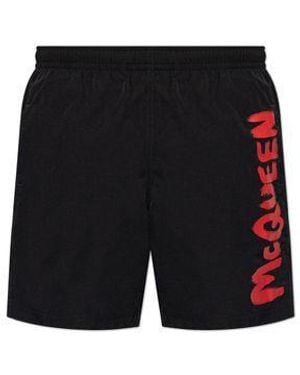 Alexander McQueen Swimwear Graffiti - Black