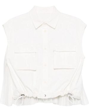 Sacai Denim Mix Shirt - White
