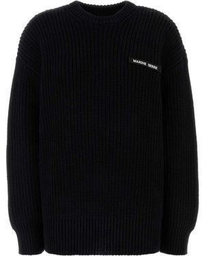 Marine Serre Cotton Oversize Jumper - Black