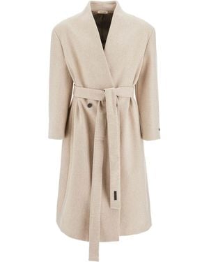 Fear Of God Mélange Double-Breasted Coat - Natural
