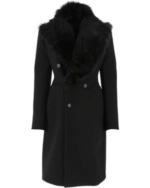 Bottega Veneta Stretch Acrylic Blend Coat - Black
