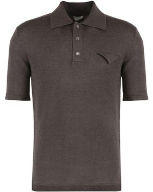 Tシャツ・カットソー BOTTEGA VENETA Bottega Veneta String Linen Knit Polo Bottega Veneta String Linen Knit Polo in Black for Men | Lyst