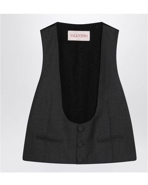 Valentino Charcoal Vest - Black