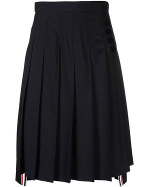 Thom Browne Pleated Kilt Style Skirt - Black