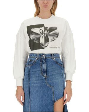 McQueen Sweatshirt With Logo - Blue