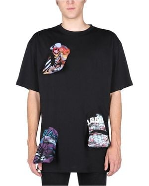 Raf Simons T Shirt With Printed Details - Black