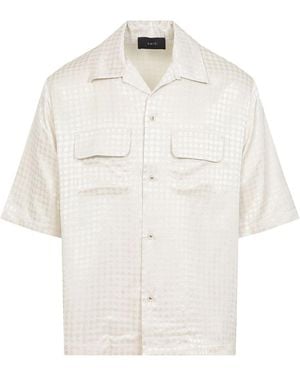 Amiri Quad Jacquard Camp Shirt - Natural