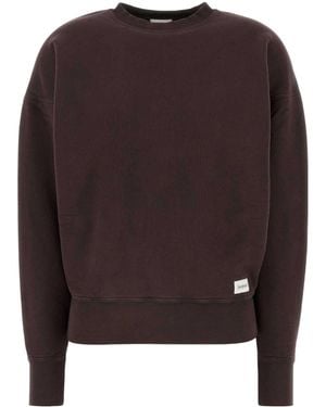 Saint Laurent Chocolate Cotton Oversize Sweatshirt - Brown