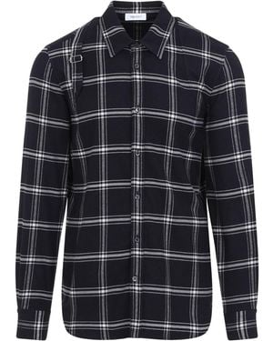 Alexander McQueen Twin Needle Harness Shirt - Blue