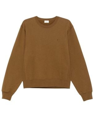 Saint Laurent Cotton Sweatshirt - Natural
