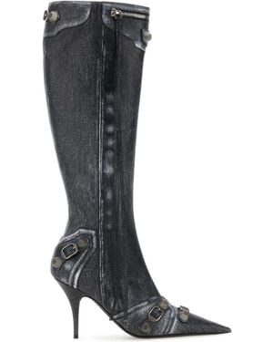Balenciaga Nappa Leather Cagole Boots - Black