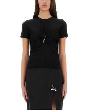 Versace Safety Pin Curled Top - Black