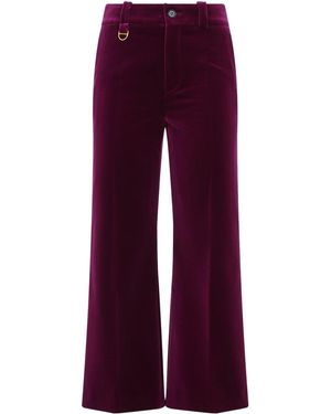 Chloé Wide Flare Trousers - Red