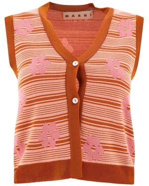 Marni "Striped Flowers" Top - Orange