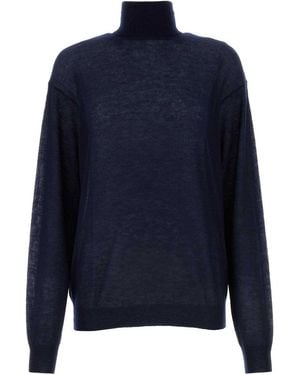 Prada Cashmere See-Through Jumper - Blue