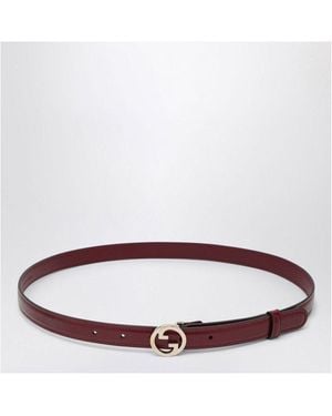 ベルト GUCCI GG MILANO ROSSO ANCORA LEATHER BELT GG Milano belt in Rosso Ancora red GG leather | GUCCI® US