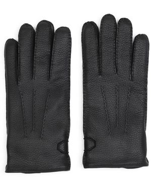 Brioni Leather Gloves - Black