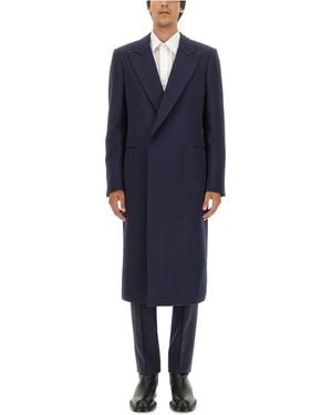 McQueen Double-Breasted Coat - Blue