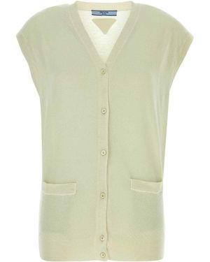 Prada Pastel Cashmere Vest - Green