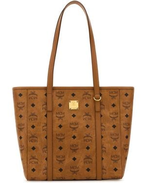 MCM Canvas Medium Toni Shopping Bag - Brown