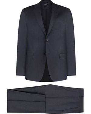 ZEGNA Wool Blend Two-Piece Suit - Blue