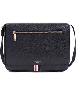 Thom Browne Leather Crossbody Bag - Black