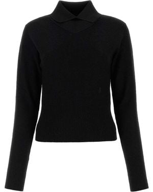 Jil Sander Wool Blend Sweater - Black
