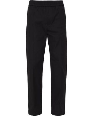 Valentino Stretch Cotton V Detail Trousers - Black