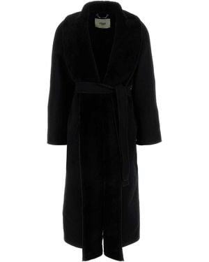 Fendi Wool Blend Coat - Black