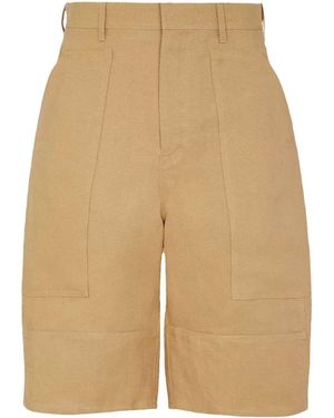Fendi Paper Bermuda Shorts - Natural