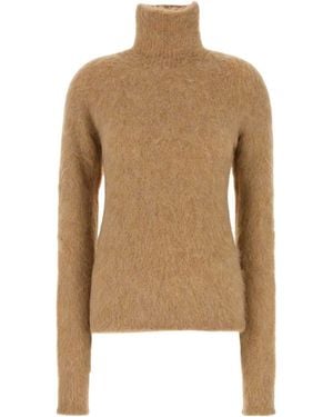 Max Mara Stretch Alpaca Blend Elgar Sweater - Natural